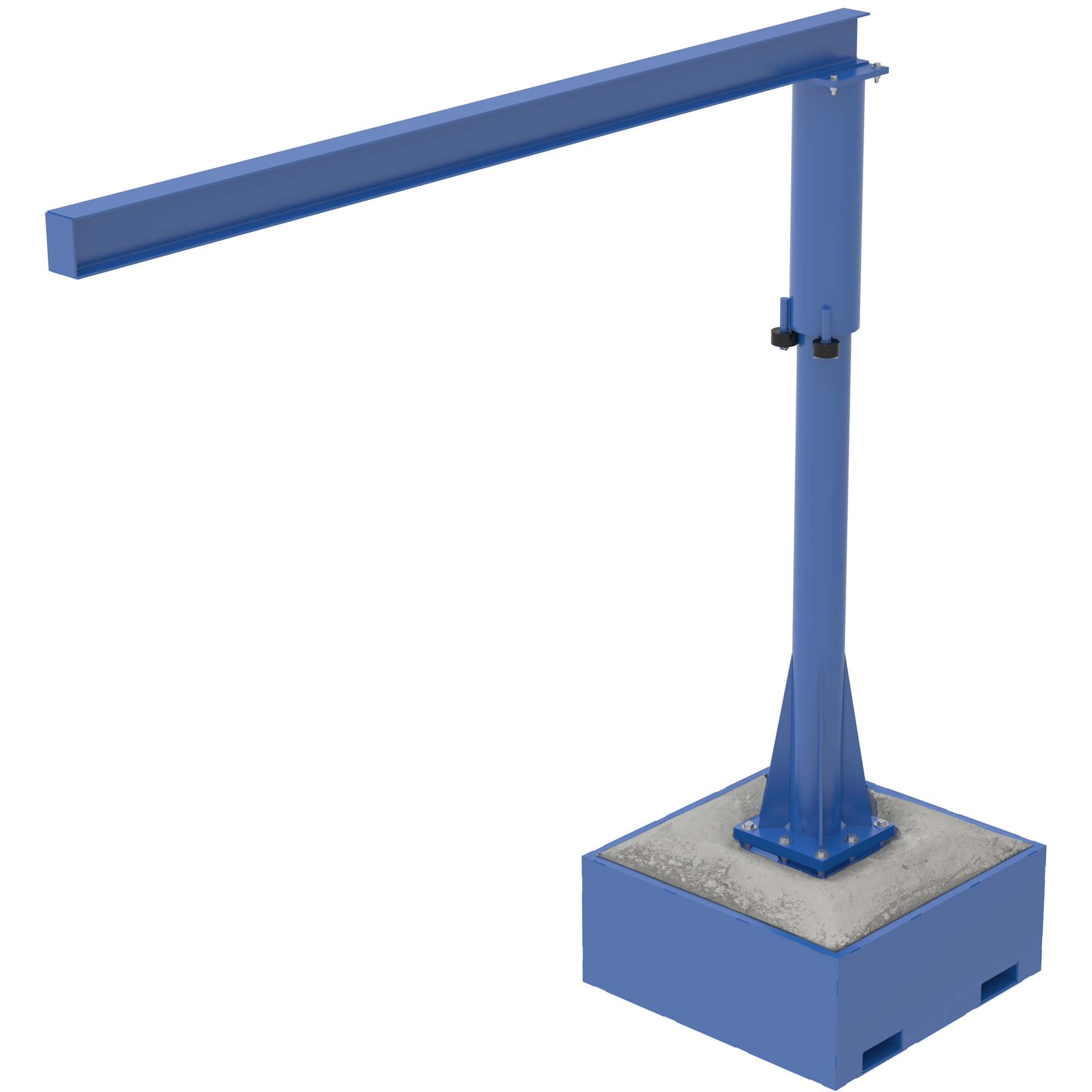 Vestil Portable Jib Crane, Fork Mount, 250lb. Capacity, 120in. Boom Length , Model# JIB-CB-25-10-10-BC